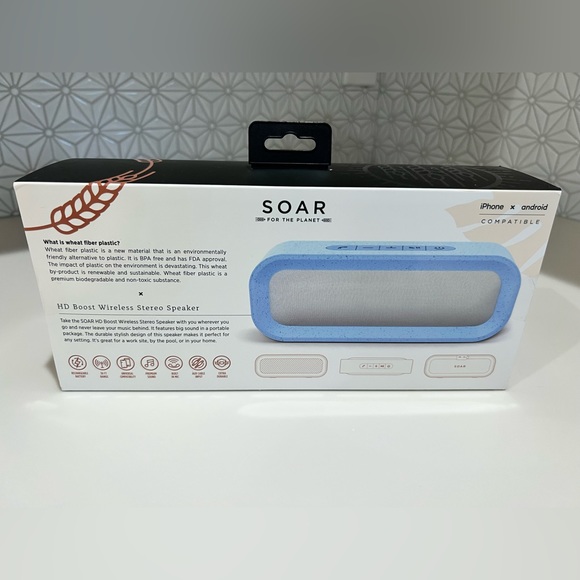 SOAR HD Boost Wireless Stereo Speaker - Wheat fiber Blue - Picture 2 of 2